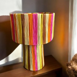 Chevet Rafia multi-couleur