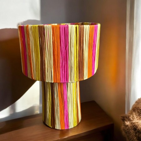 Chevet Rafia multi-couleur