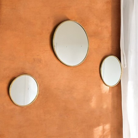 Miroir laiton rond